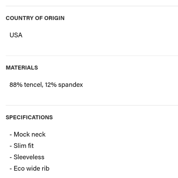 Lett Orly Mock Top Sleeveless Soft with Eco Rib in Black Goth NWT - Picture 8 of 9